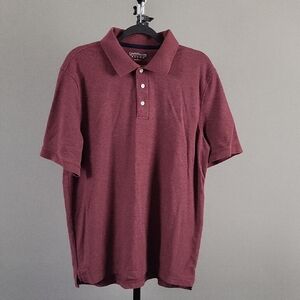 Croft & Barrow Men's Cranberry Polo, Short Sleeve Shirt, Size Large